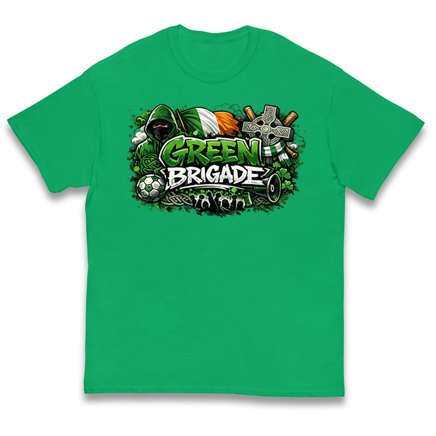 Celtic Green Brigade Football Kids T Shirt