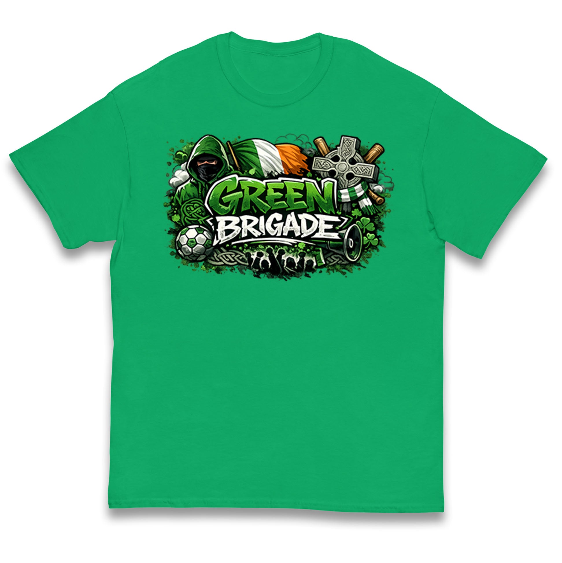 Celtic Green Brigade Football Kids T Shirt