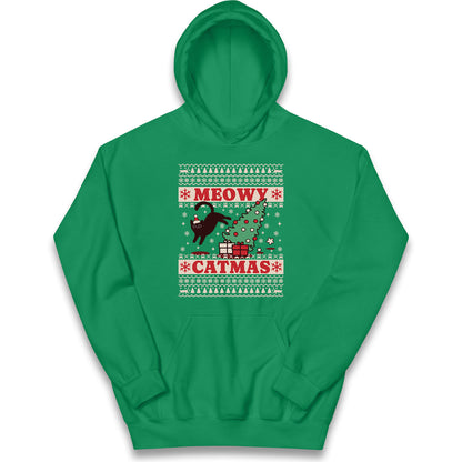 Christmas Cat Kids Hoodie
