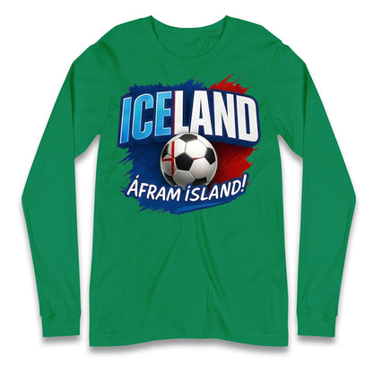 Iceland Retro World Cup Longsleeve T Shirt