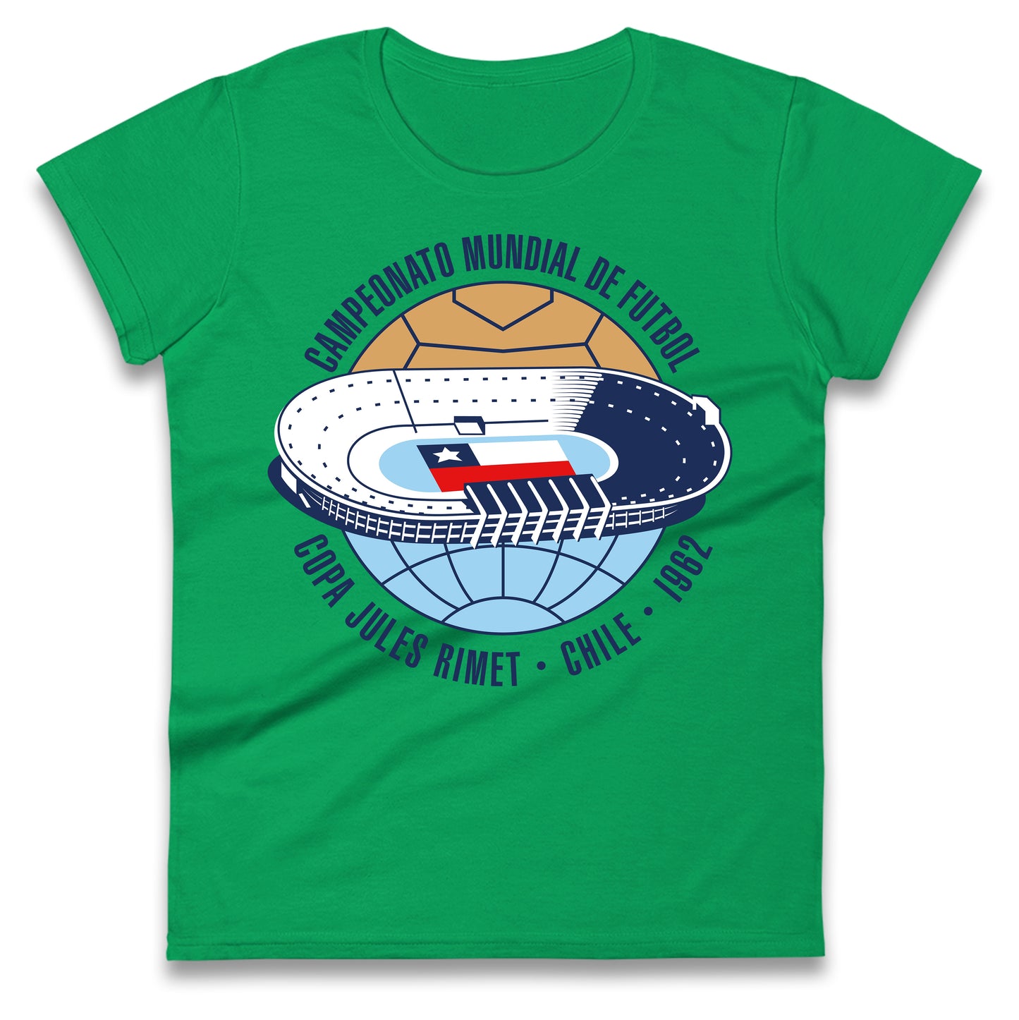 Chile 1962 Retro World Cup Ladies T Shirt 