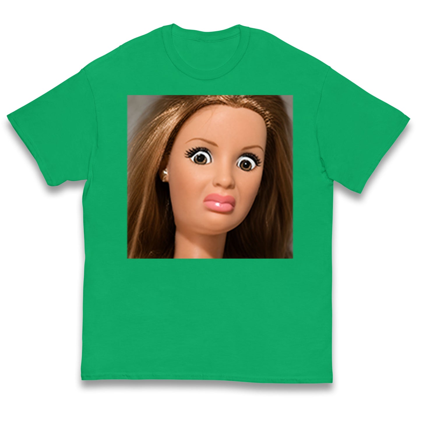 Funny Distressed Doll Face Meme Kids T Shirt