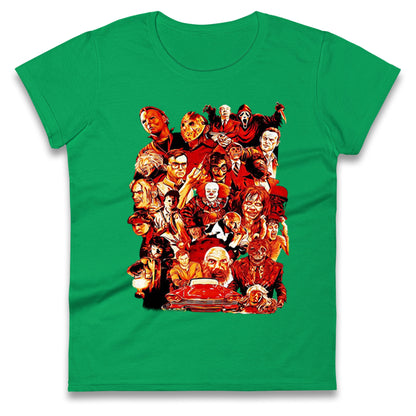 Horror Characters Halloween Womens t shirts