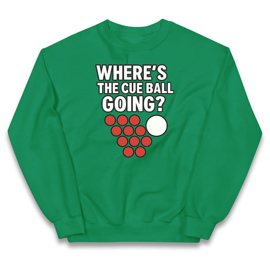 Where’s The Cue Ball Going Kids Jumper