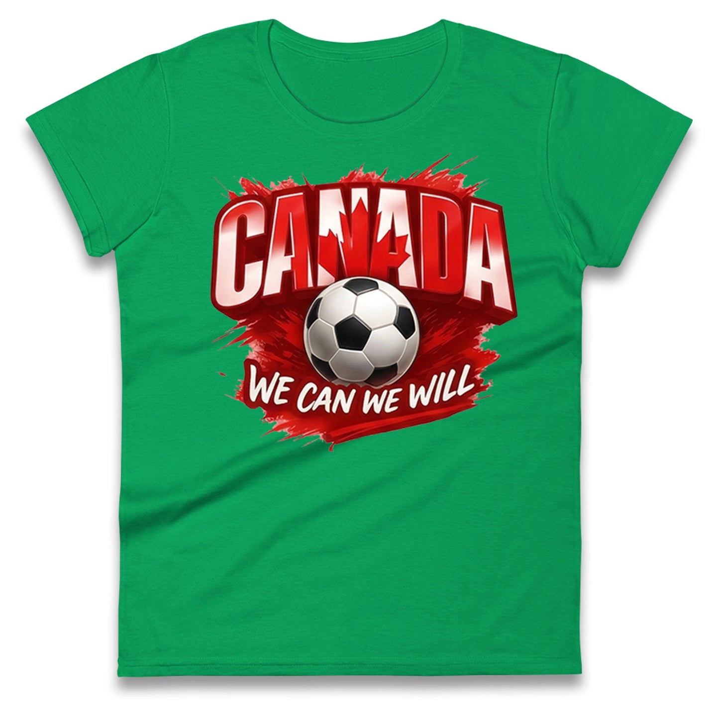 Canada Retro World Cup Ladies T Shirt