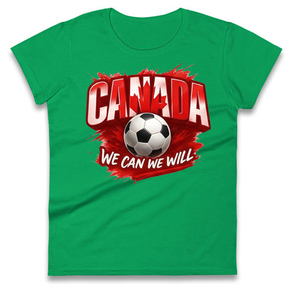 Canada Retro World Cup Ladies T Shirt