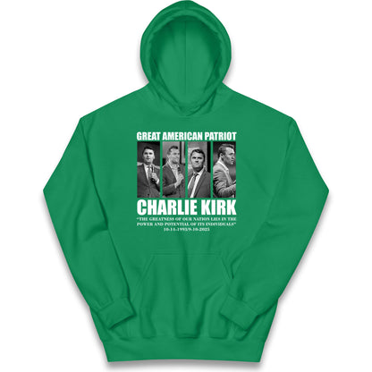Charlie Kirk Kids Hoodie