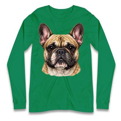 French Bulldog Face Longsleeve T Shirt