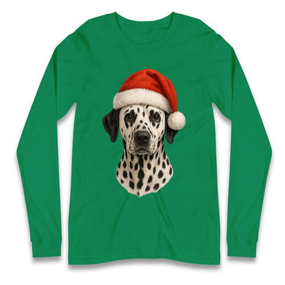 Dalmatian Dog Christmas Longsleeve T Shirt