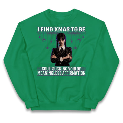 Wednesday Christmas Kids Jumper