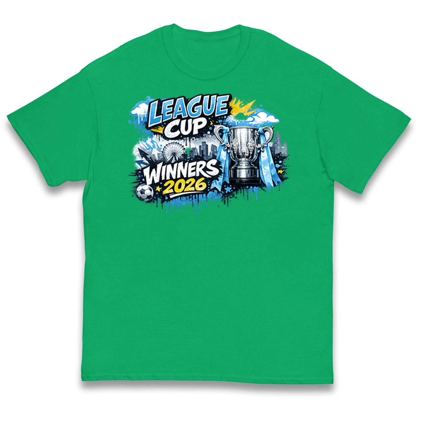 Man City League Cup Winners 2026 Kids T Shirt