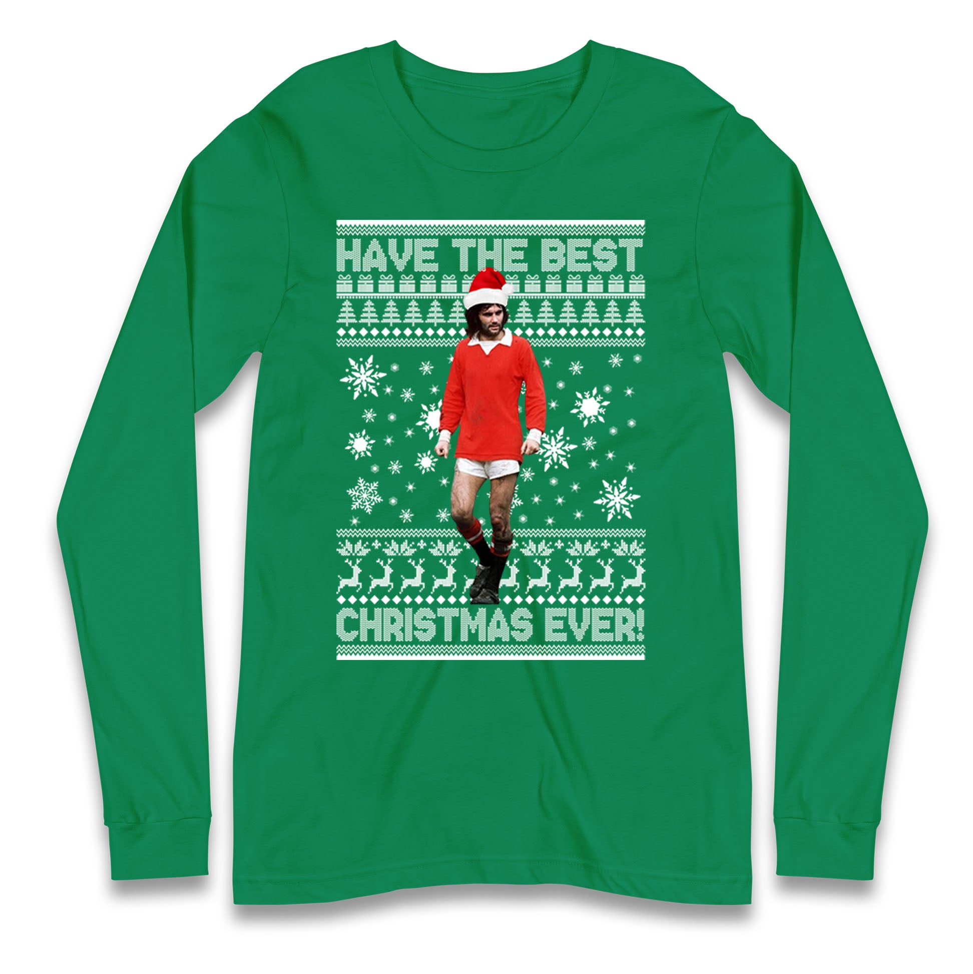 Christmas George Best Longsleeve T Shirt