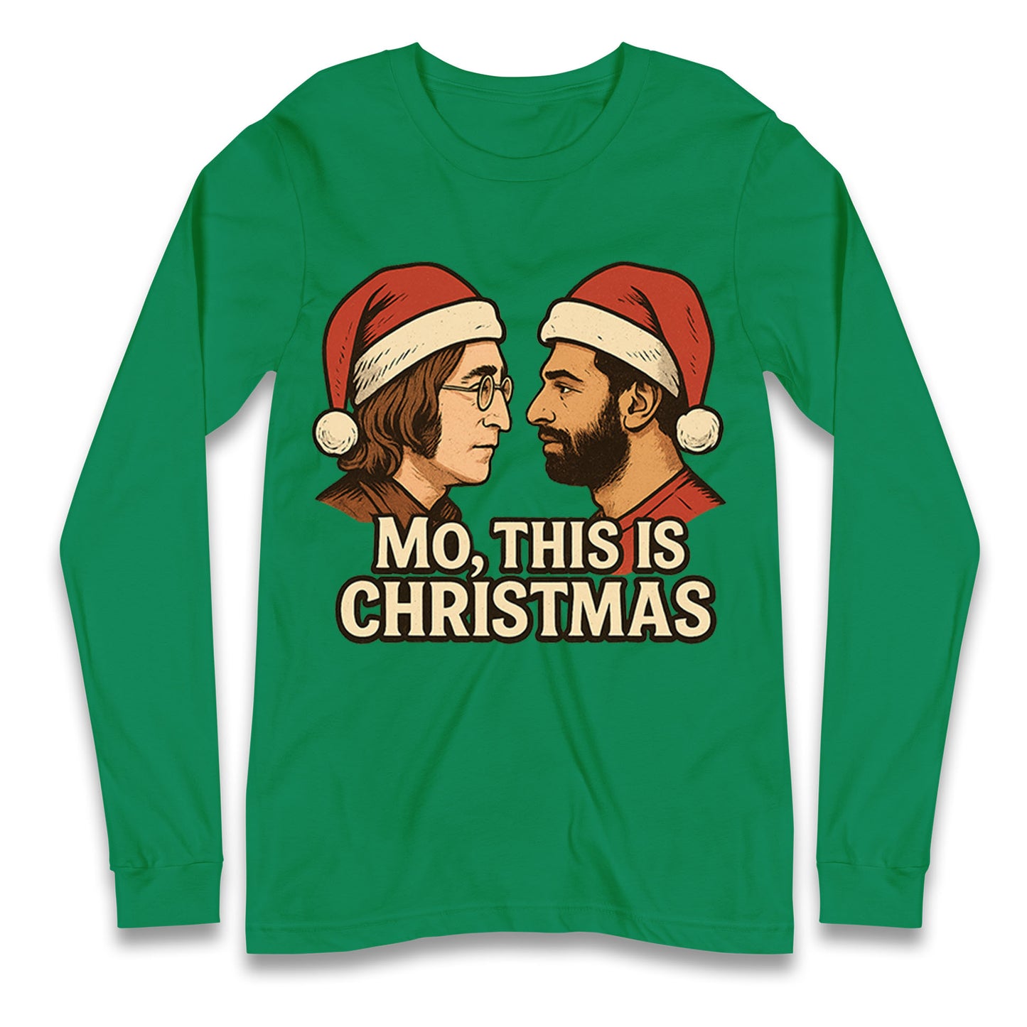 Mo This is Christmas John Lennon & Mo Salah Long Sleeve Shirt
