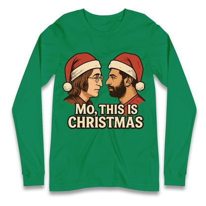 Mo This is Christmas John Lennon & Mo Salah Long Sleeve Shirt