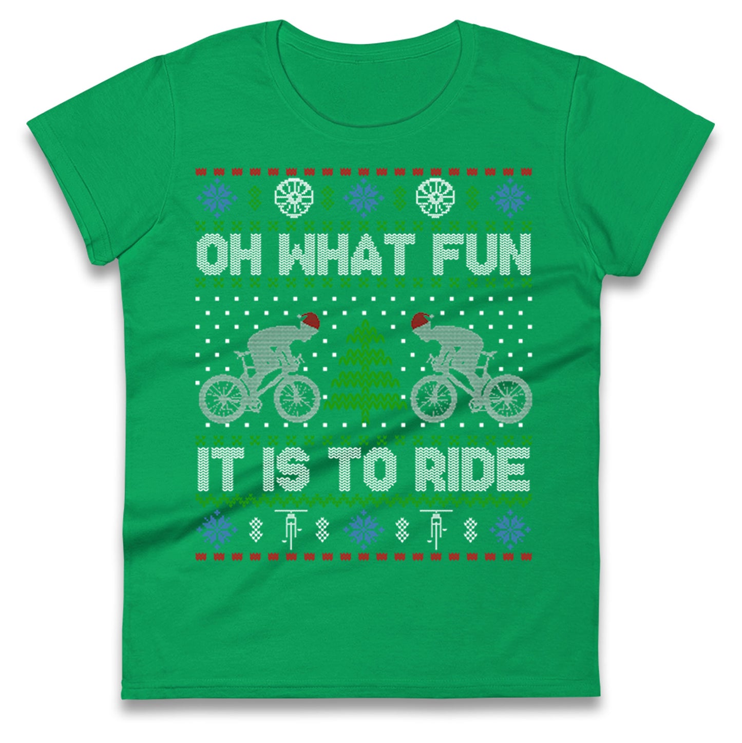 BMX Christmas Ladies T Shirt