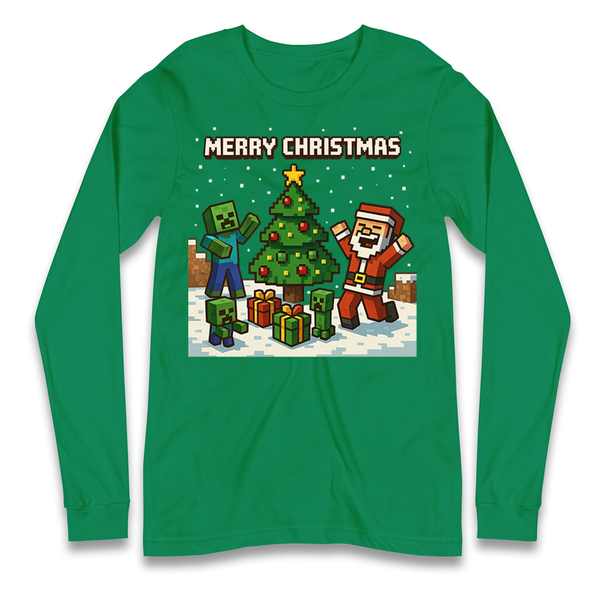 Minecraft Christmas Longsleeve T Shirt