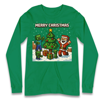 Minecraft Christmas Longsleeve T Shirt