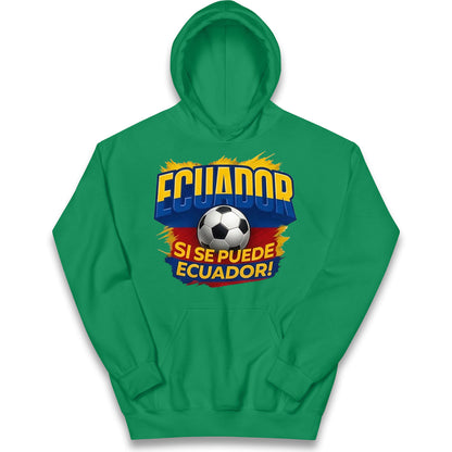 Ecuador Retro World Cup Kids Hoodie