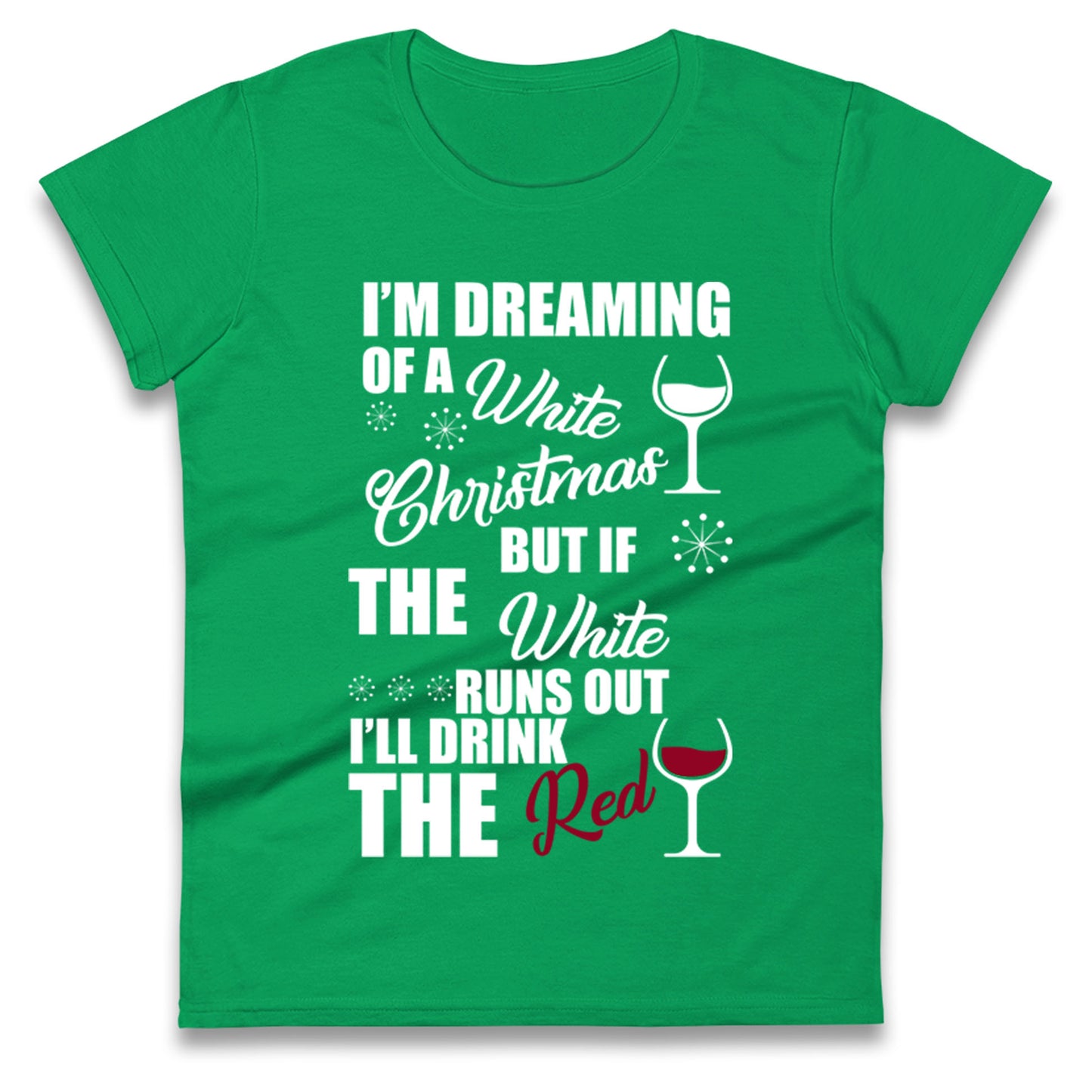 Wine Christmas Ladies T Shirt