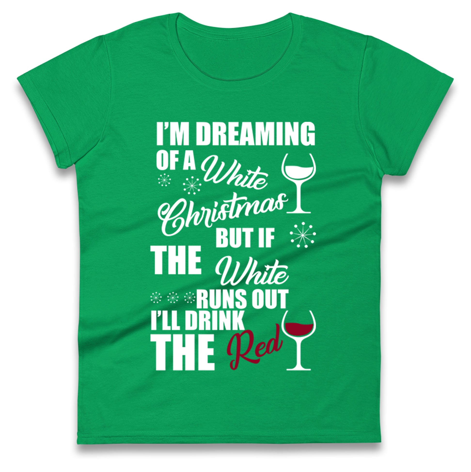 Wine Christmas Ladies T Shirt