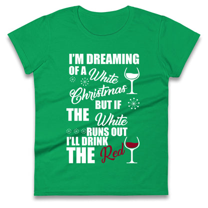 Wine Christmas Ladies T Shirt