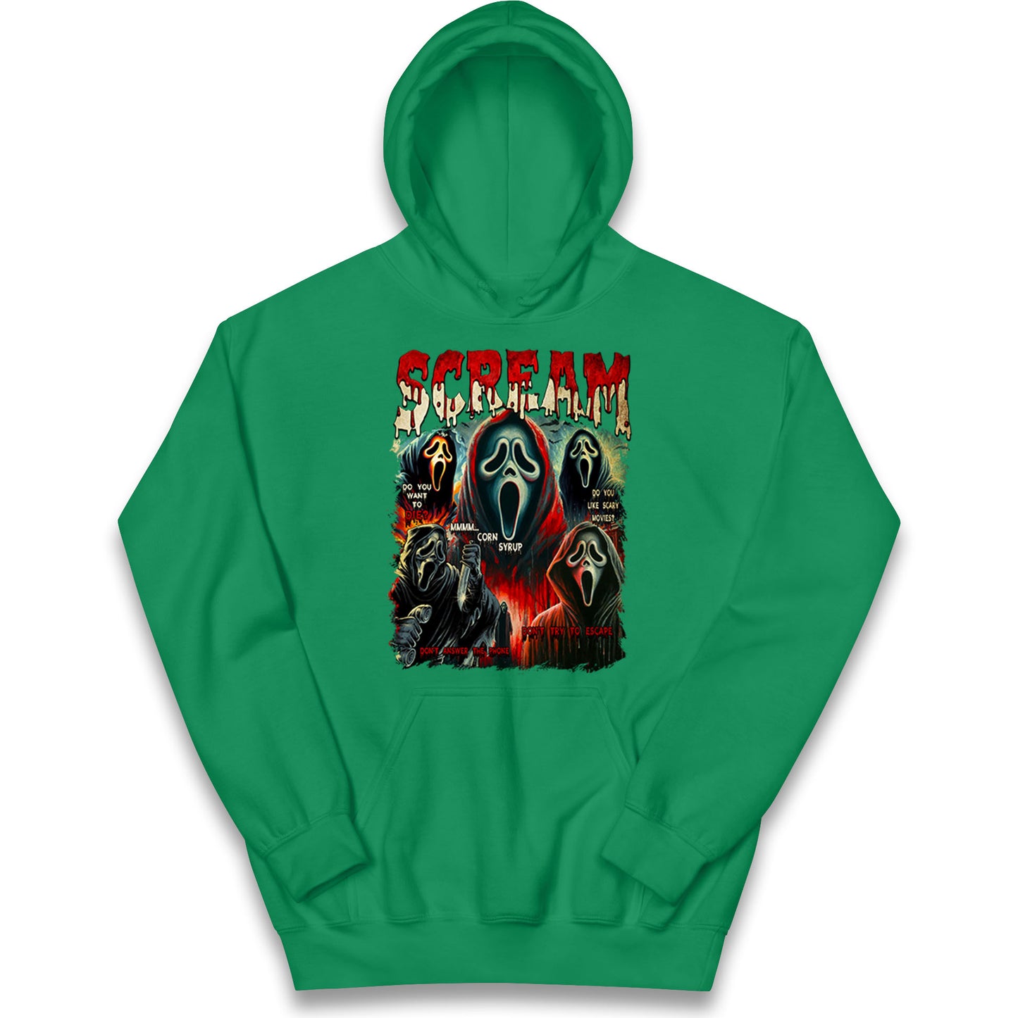 Ghost Face Scream Halloween Bootleg kids Hoodie