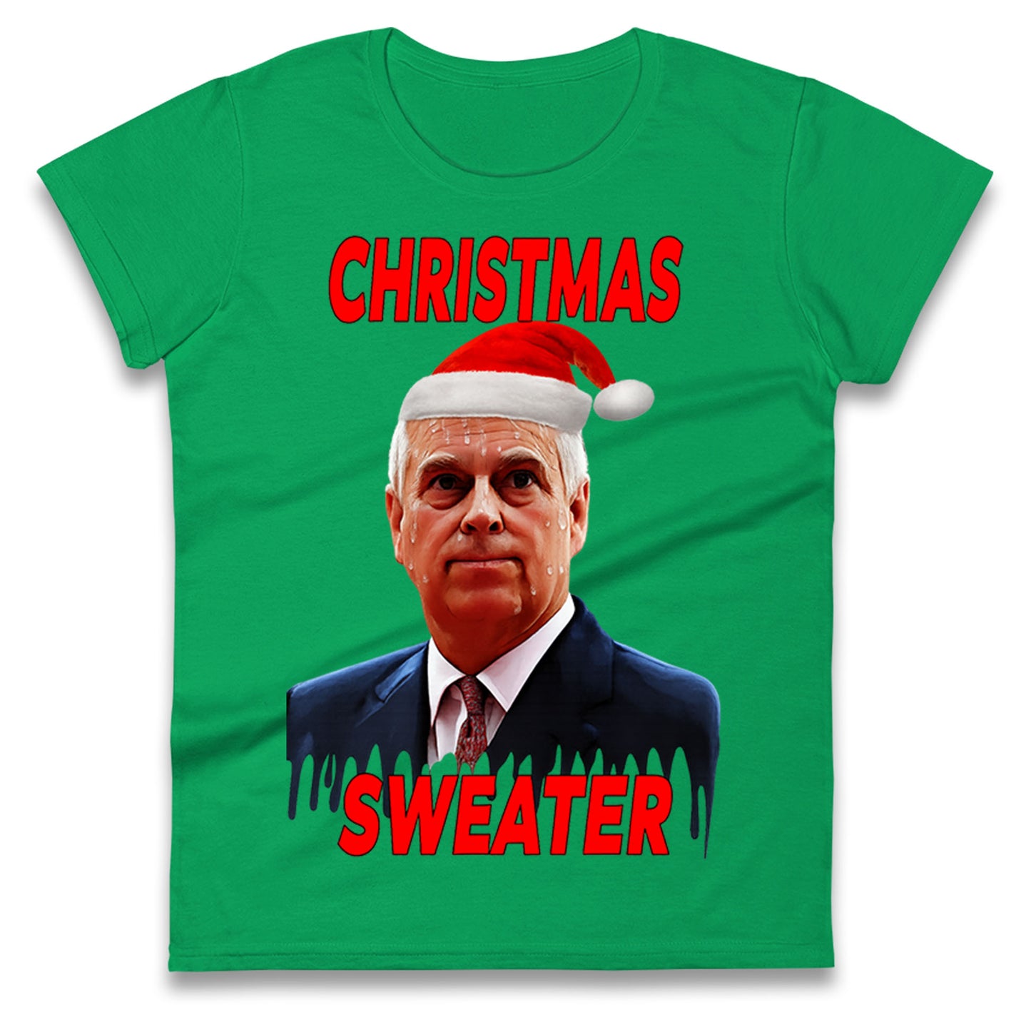 Prince Andrew Christmas Ladies T Shirt