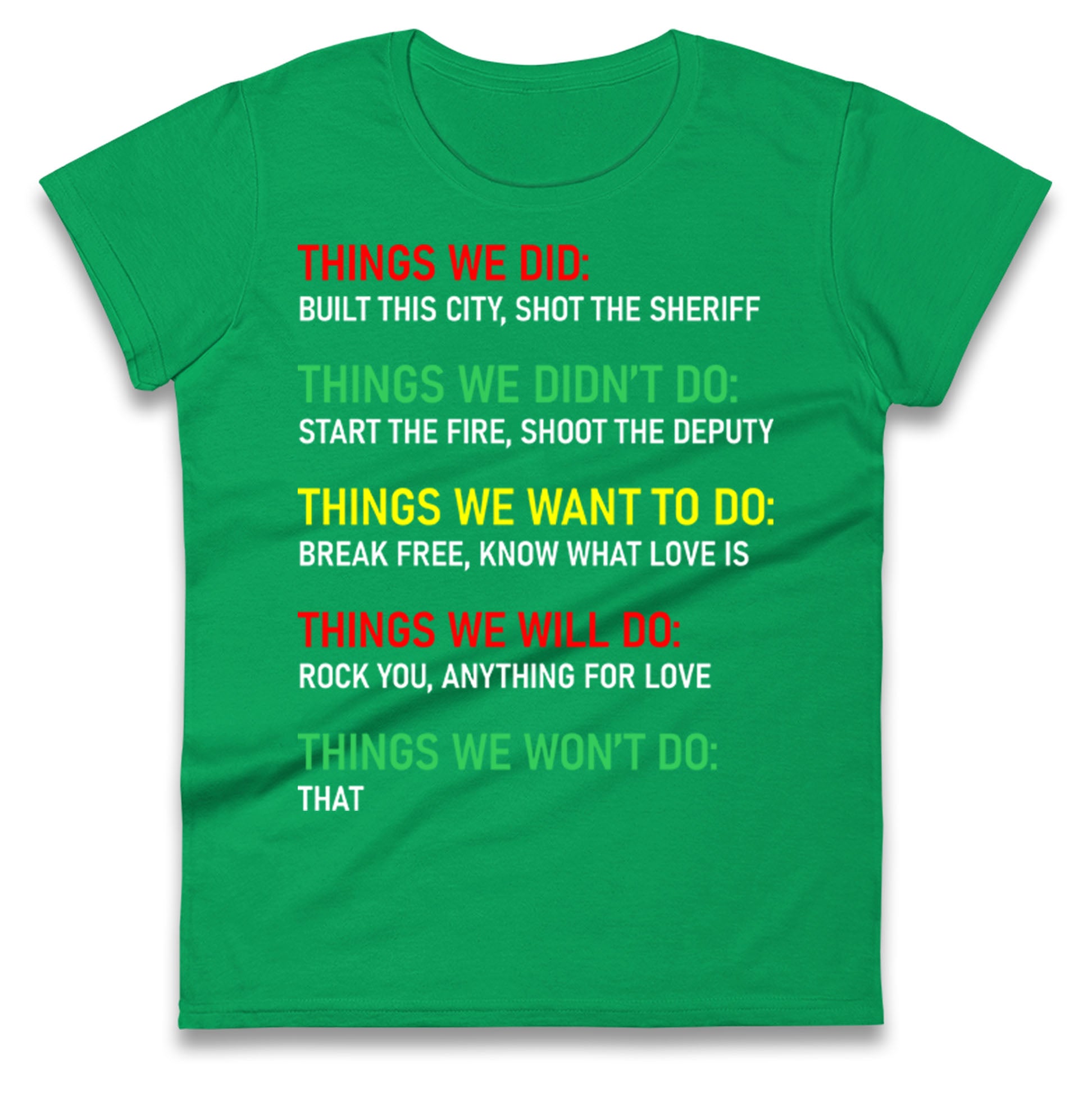 Bob Marley Music Ladies T Shirt 