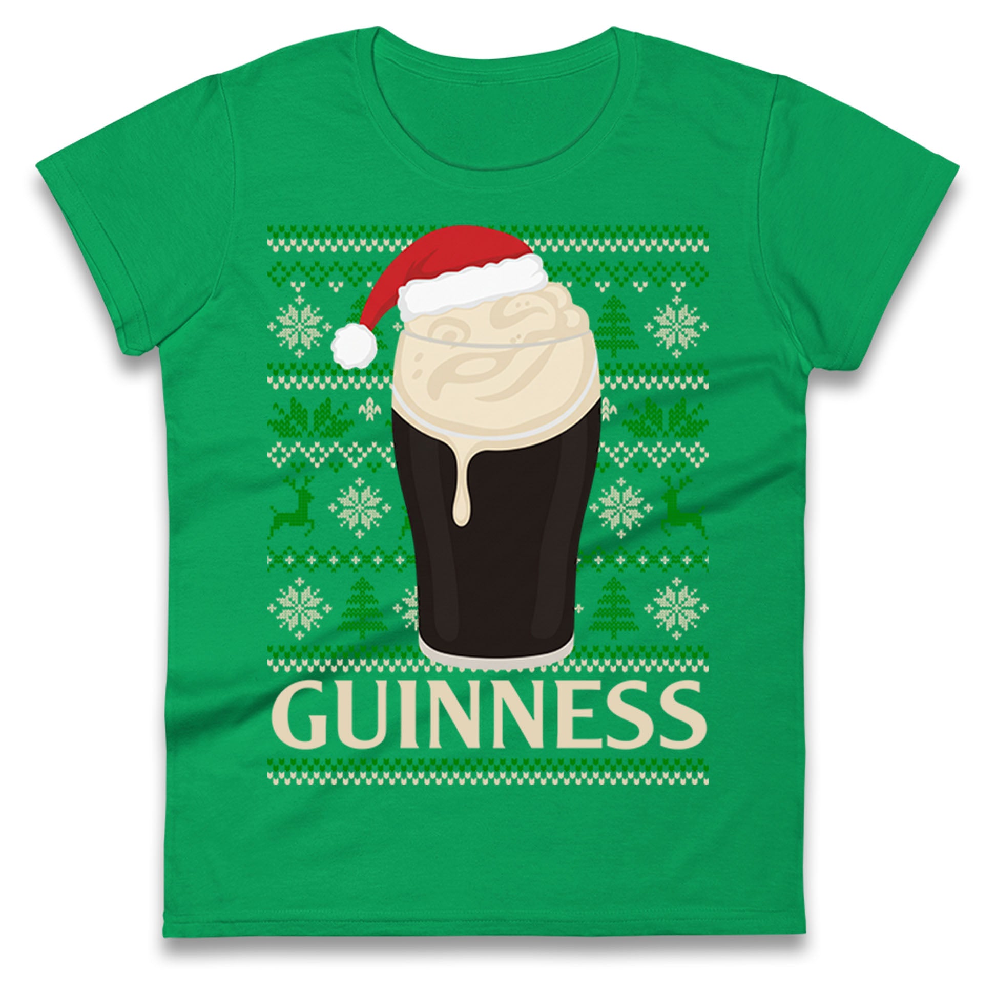 Guinness Christmas Ladies T Shirt