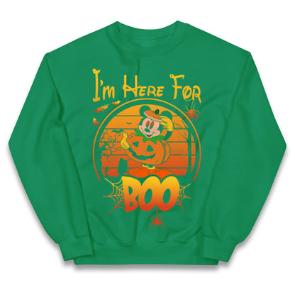 Mickey Mouse Im Here For Boo Halloween Jumper
