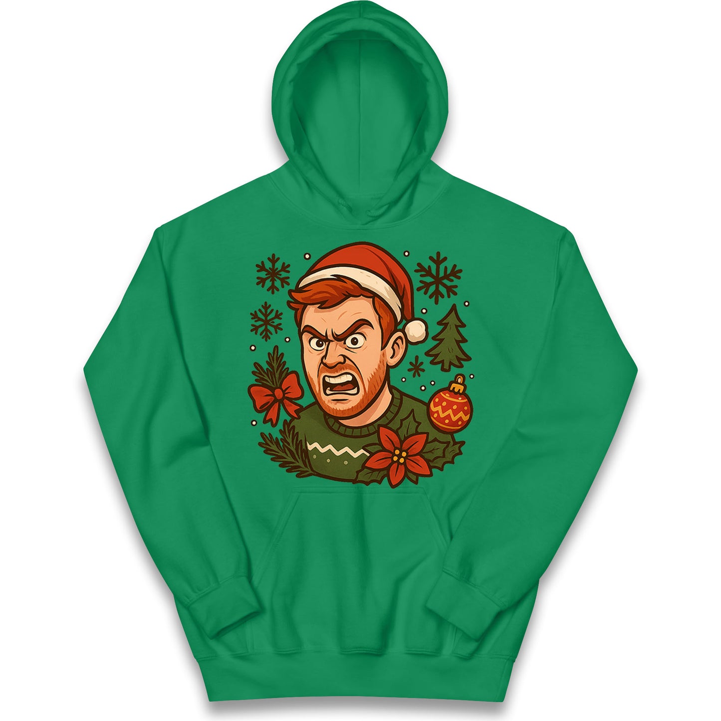 Angry Ginge Christmas Kids Hoodie
