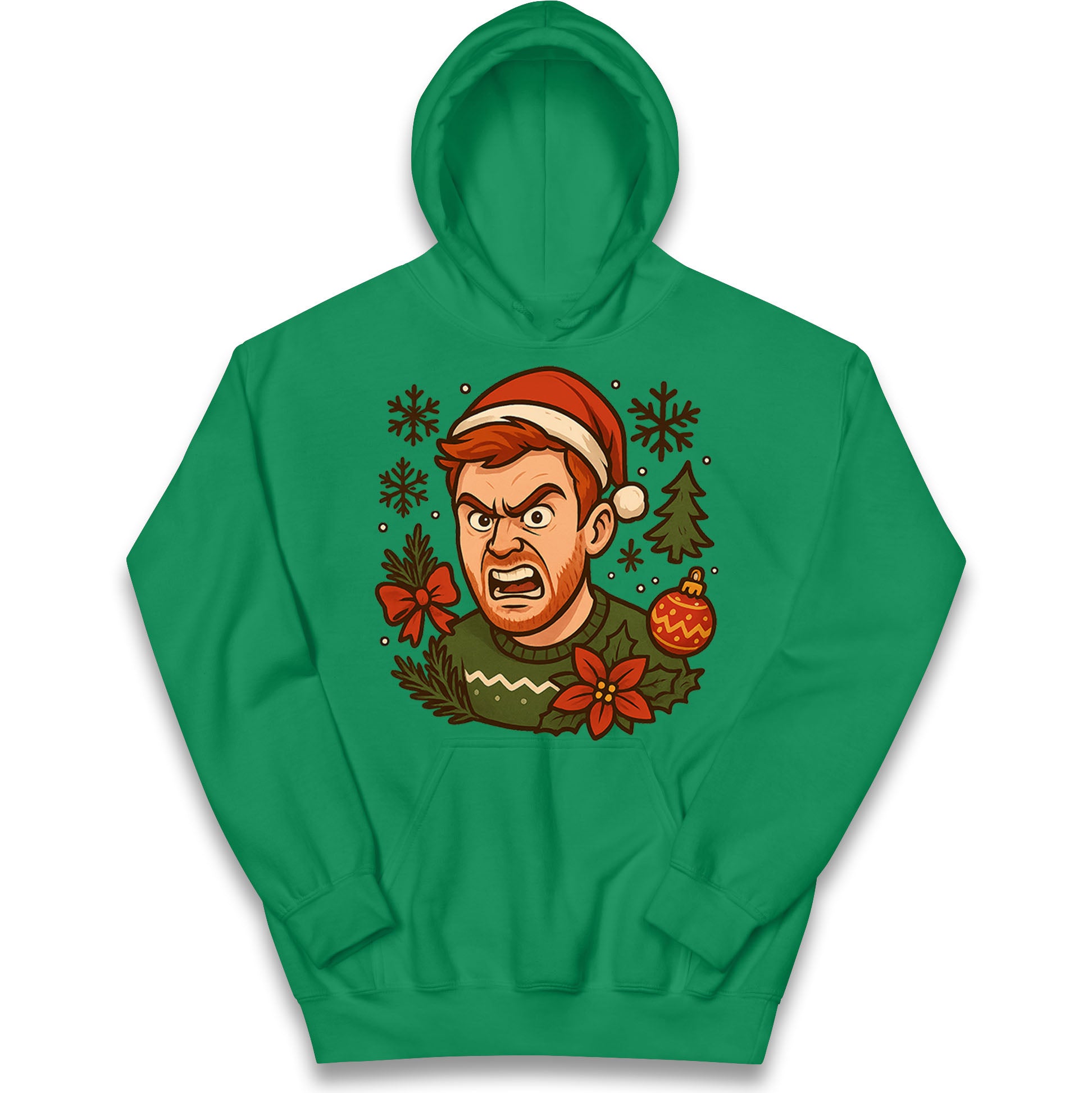 Angry Ginge Christmas Kids Hoodie
