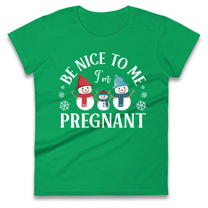 Pregnant At Christmas Ladies T Shirt
