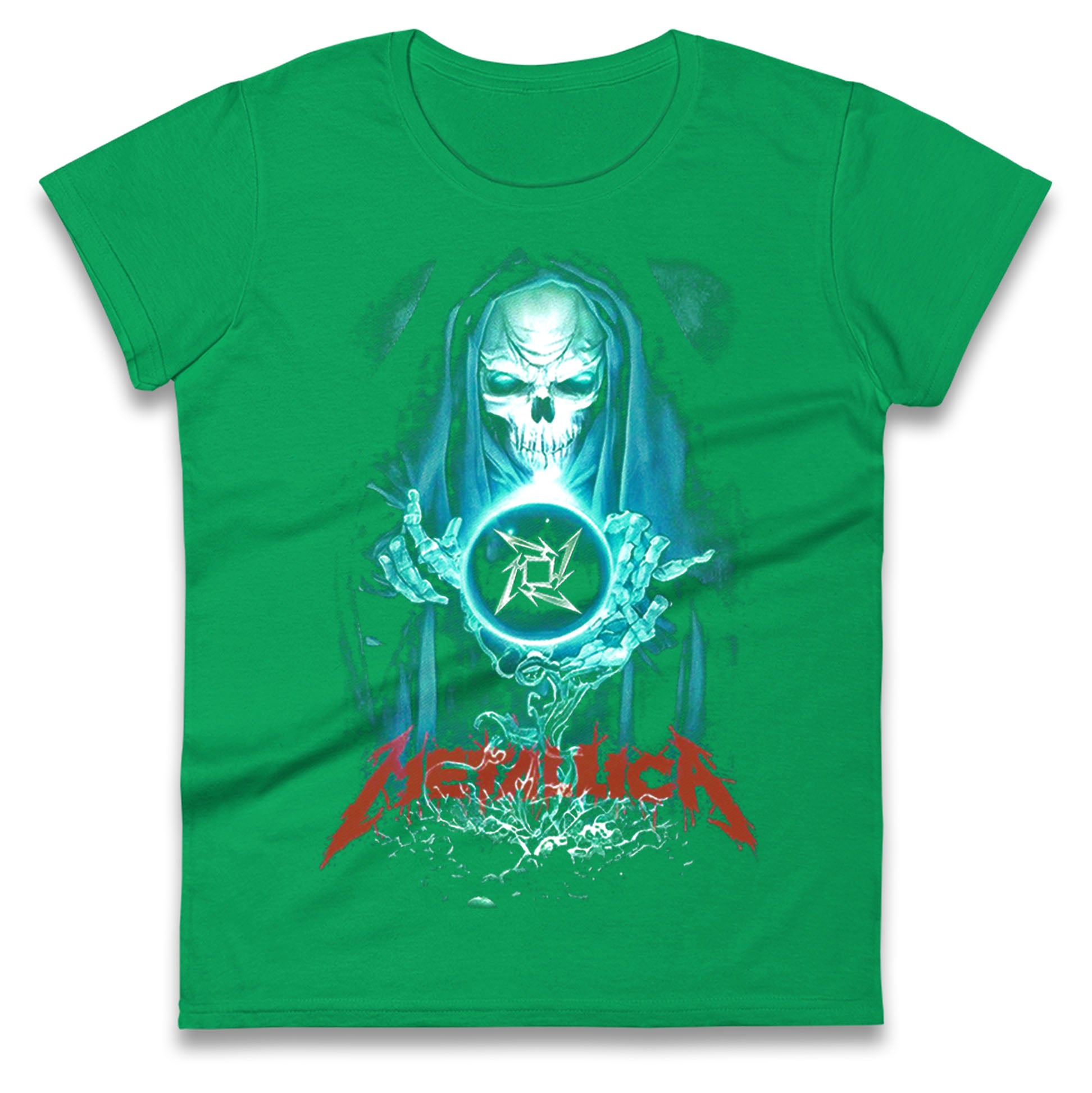 Metallica Skellington Sorcerer Ladies T Shirt