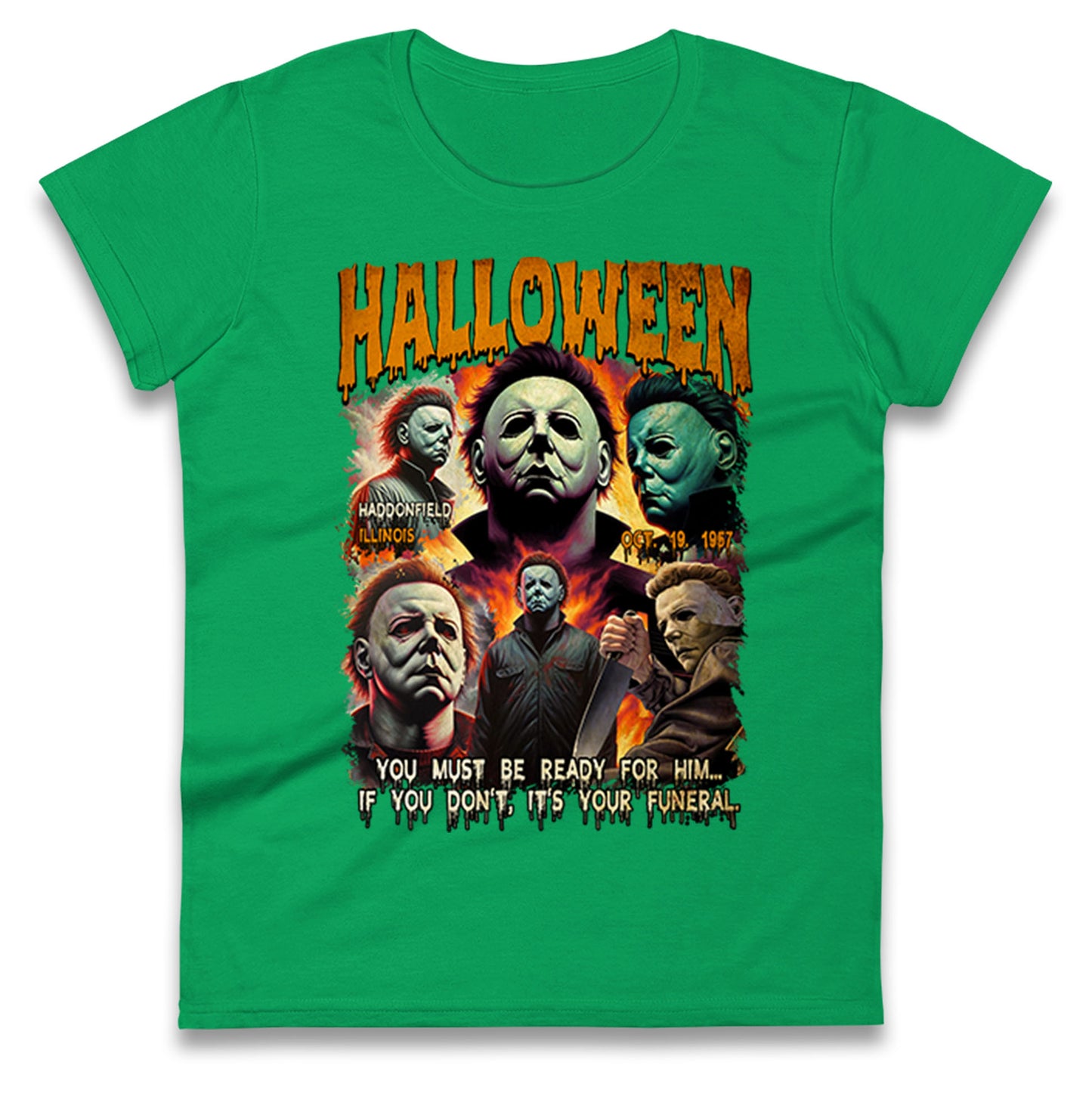 Michael Myers Horror Halloween Bootleg Womens T Shirt