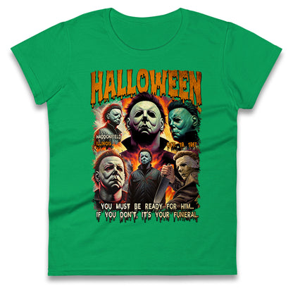 Michael Myers Horror Halloween Bootleg Womens T Shirt