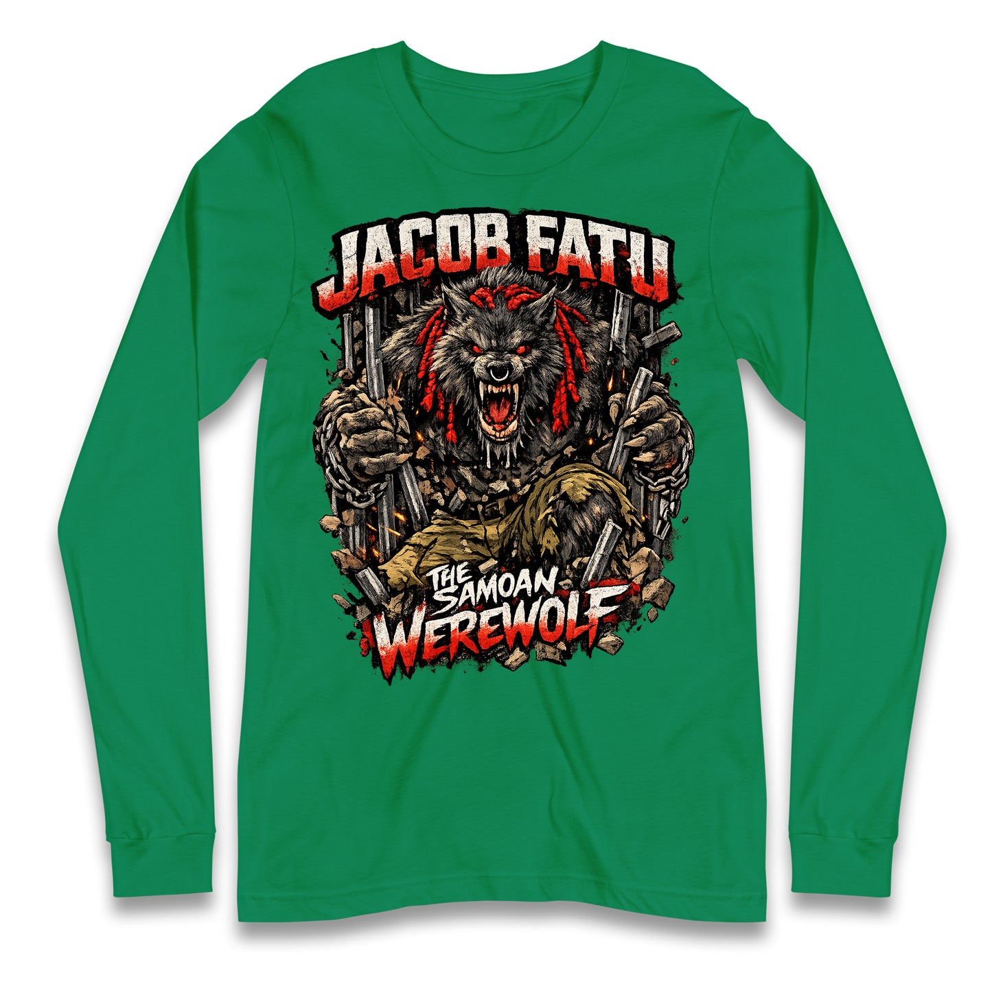 Jacob Fatu The Samoan Werewolf Long Sleeve Shirt