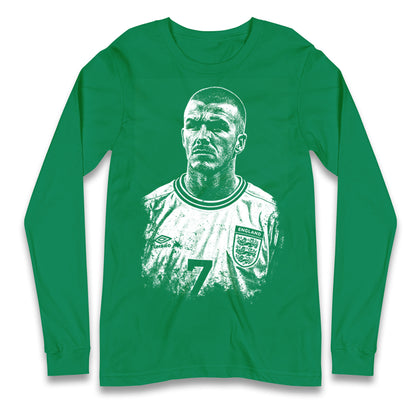 Bavid Beckham England Longsleeve T Shirt