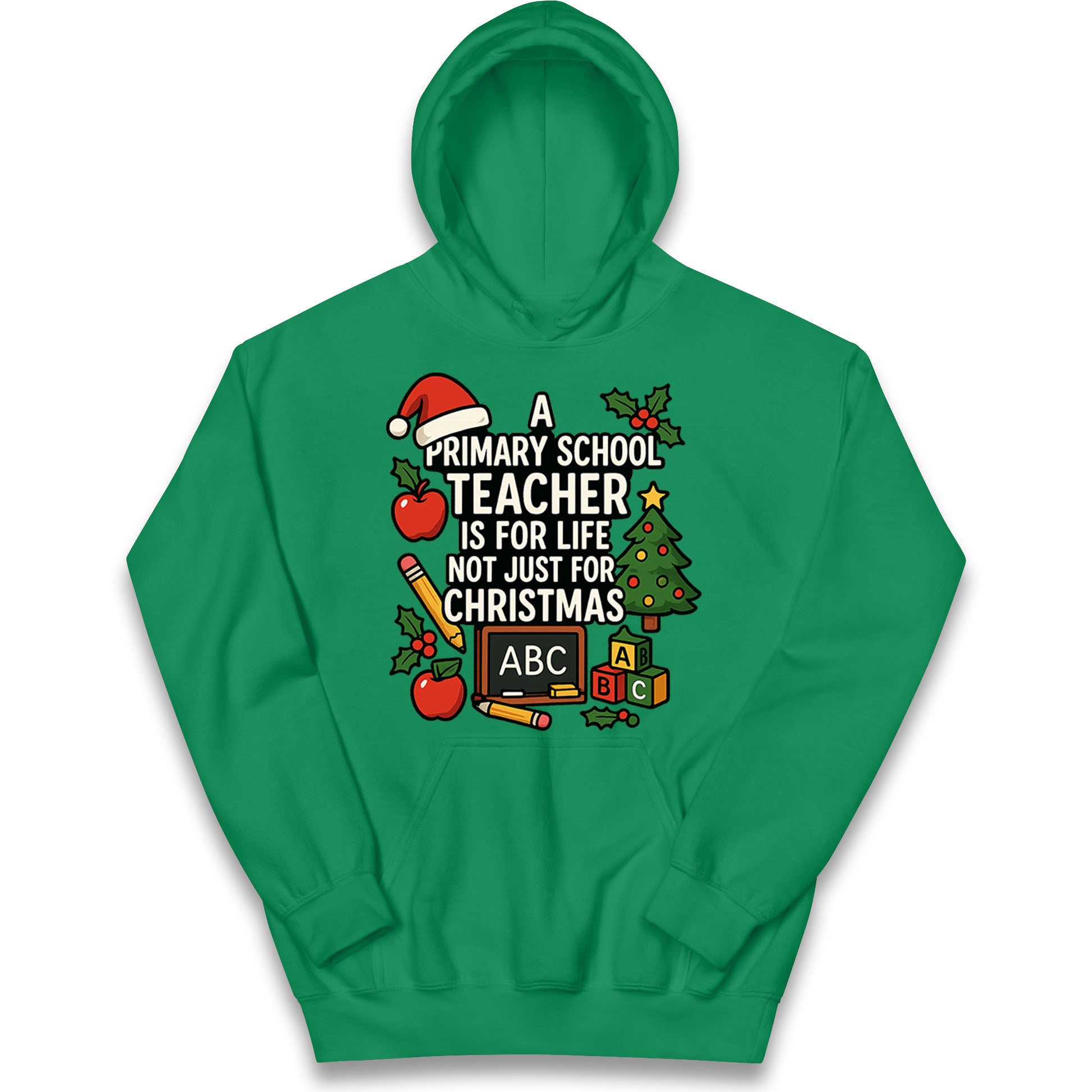Primary School Teacher Christmas Kids Hoodie