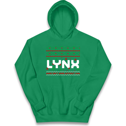 Lynx Christmas Kids Hoodie