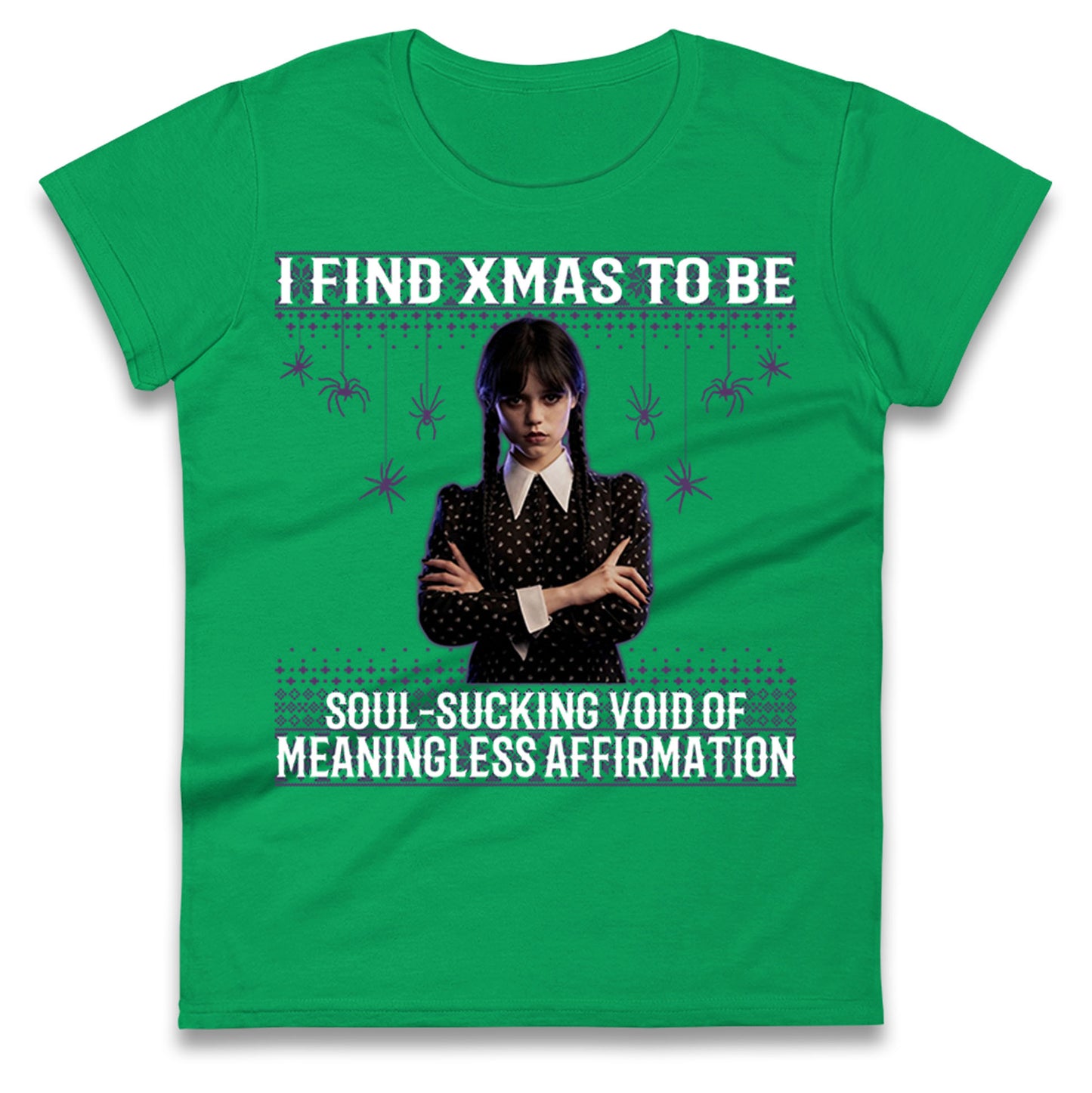 Wednesday Christmas Ladies T Shirt
