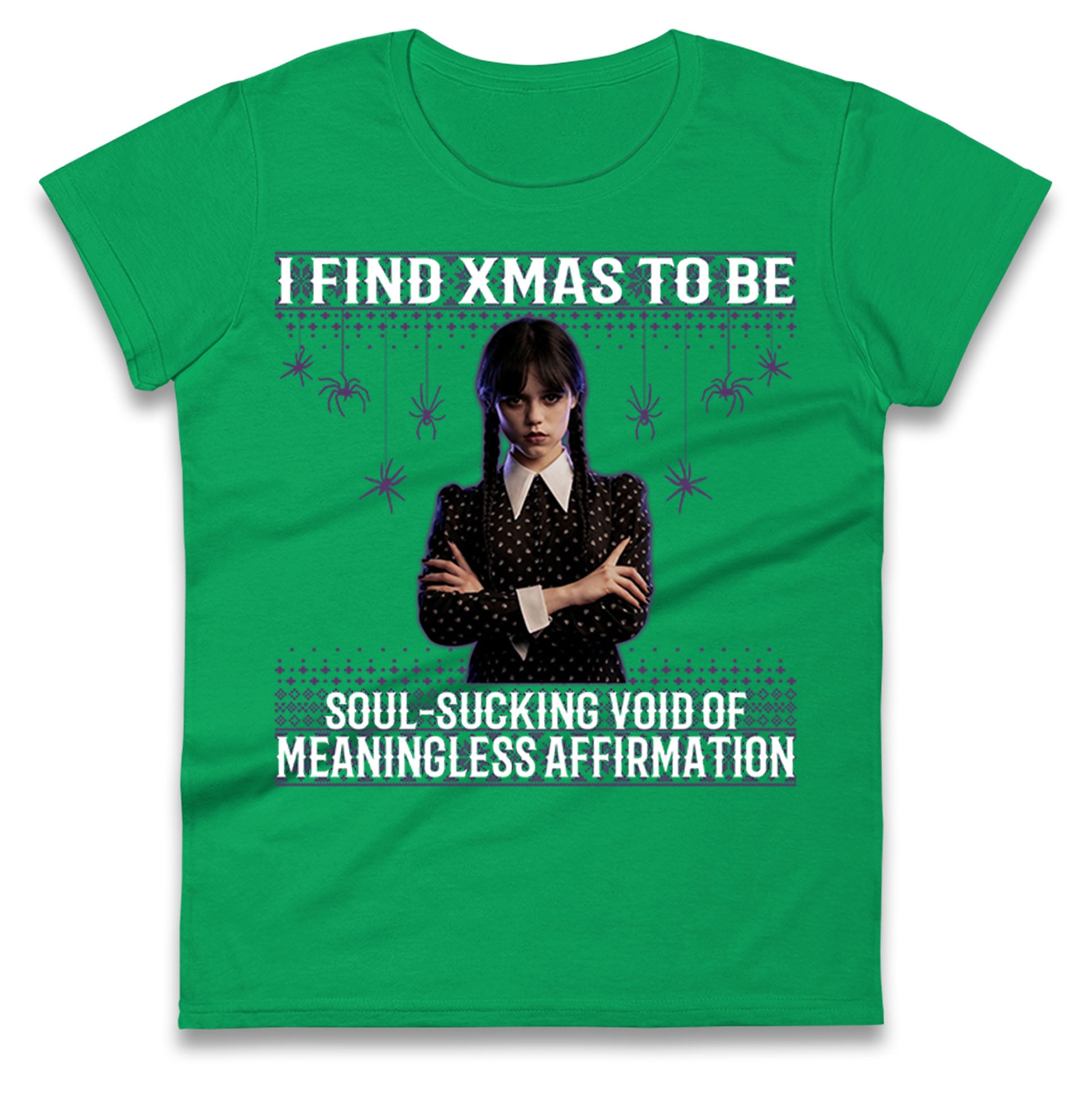 Wednesday Christmas Ladies T Shirt