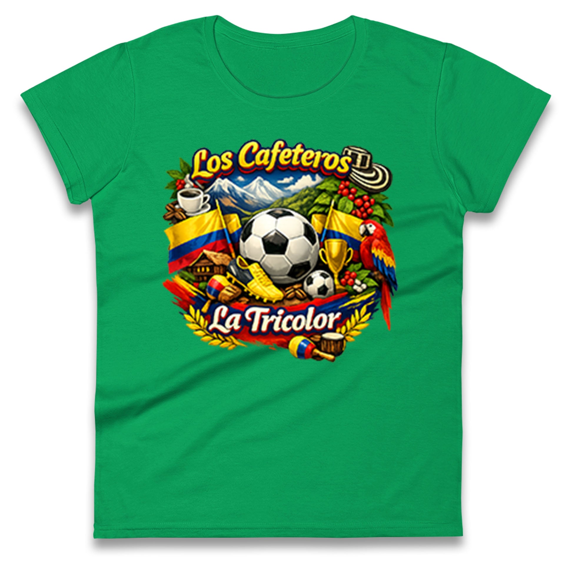 Colombia Football Ladies T Shirt