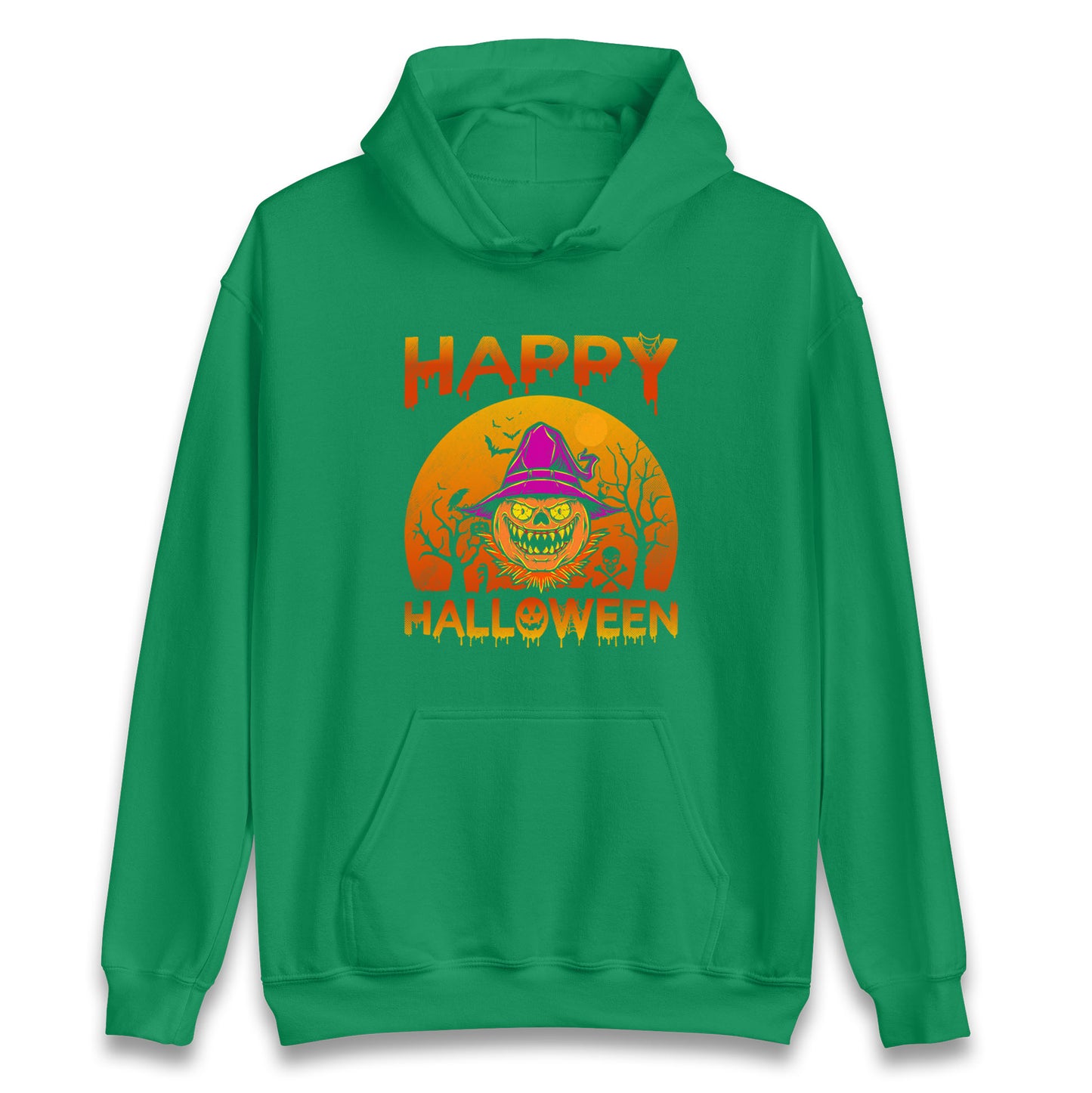 Happy Halloween Pumpkin Witch Hoodie
