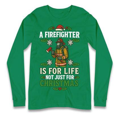 Firefighter Christmas Longsleeve T Shirt