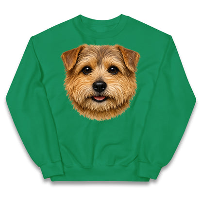 Norfolk Terrier Dog Face Kids Hoodie