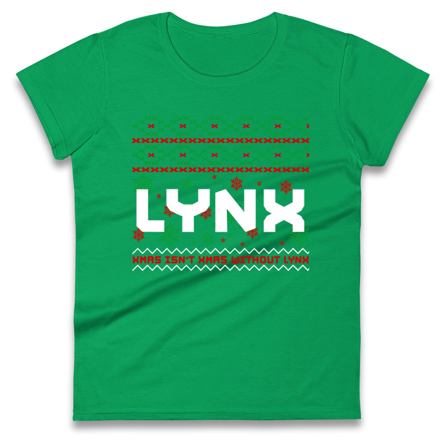 Lynx Christmas Ladies T Shirt