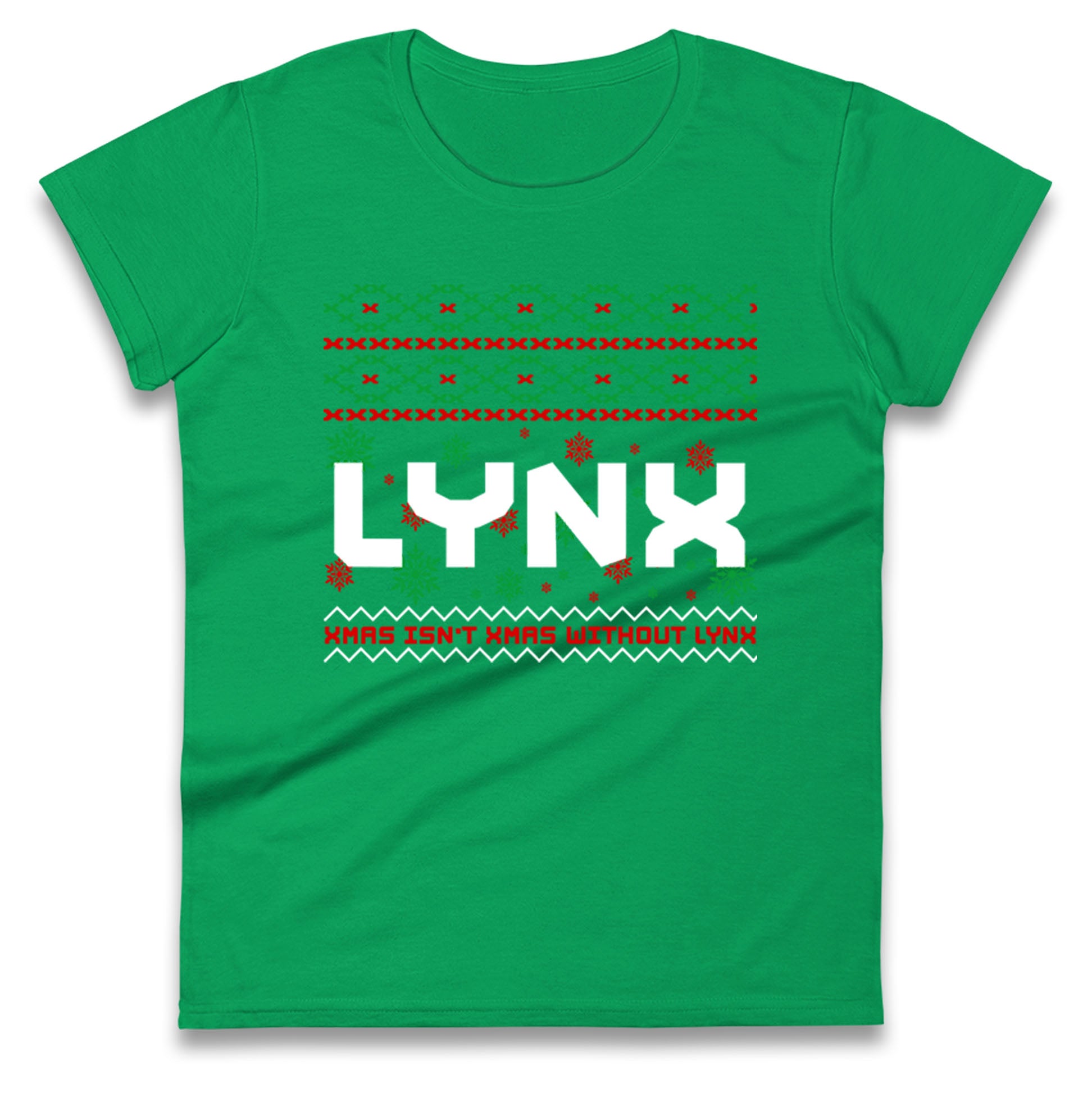 Lynx Christmas Ladies T Shirt