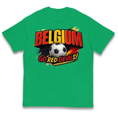 Belgium Retro Football Kids T Shirt 