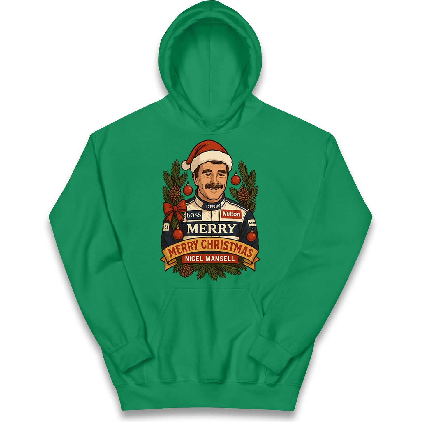 Nigel Mansell Christmas Kids Hoodie
